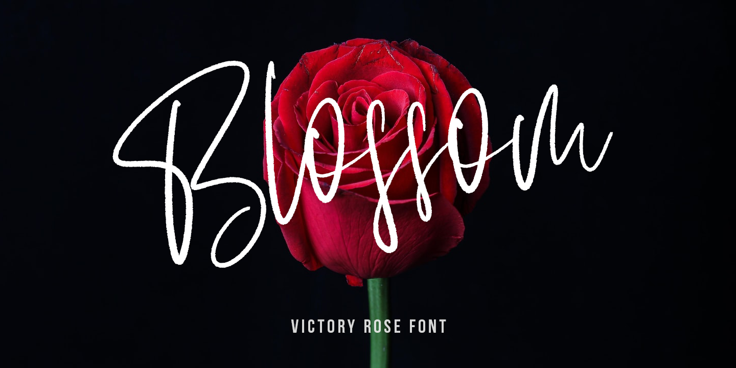 Пример шрифта Victory Rose Regular
